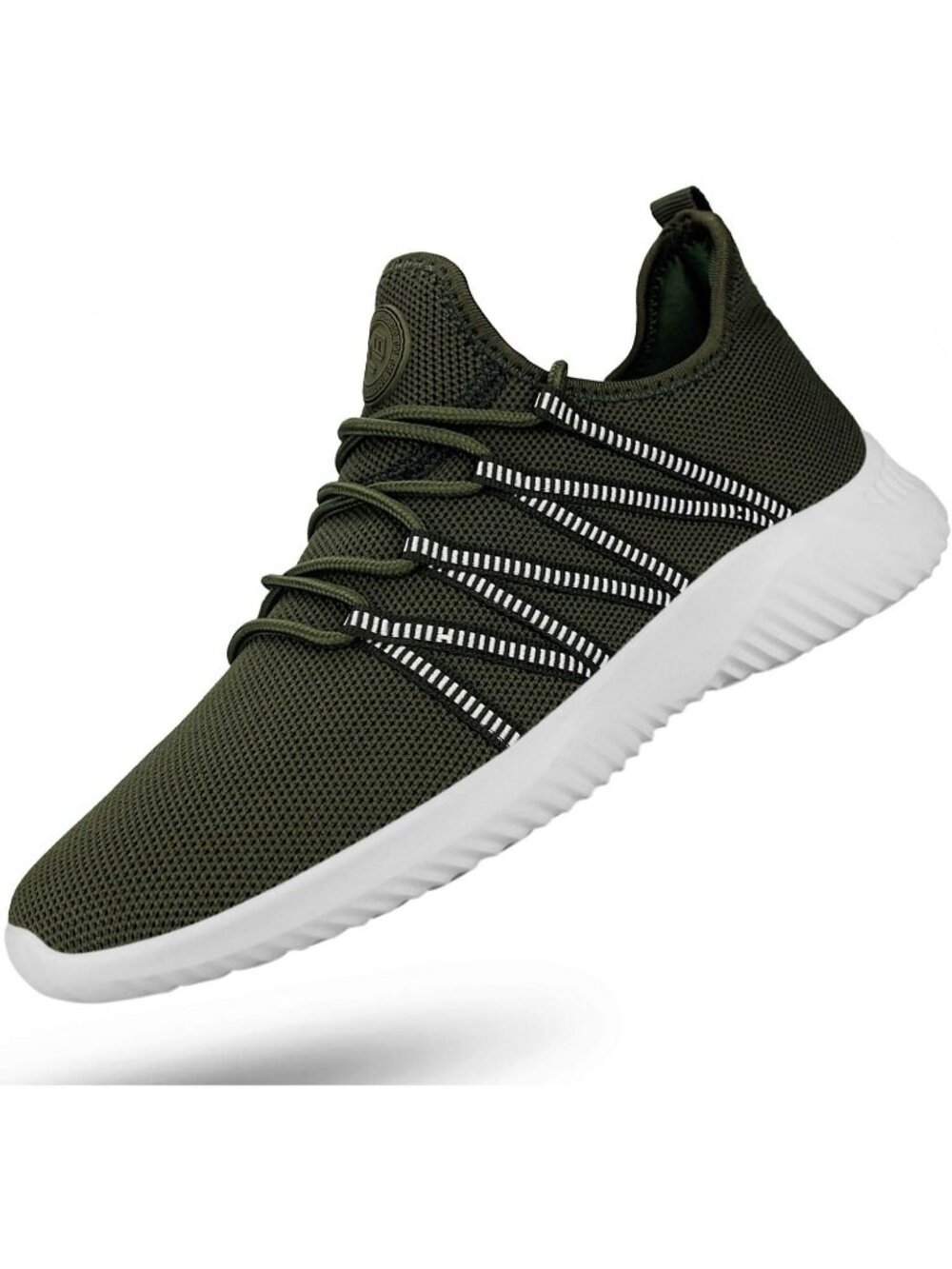 Men's Green Breathable Lightweight Comfortable Fashion Slip On Running Sneaker